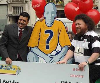 Chris Kamara, a cardboard cutout, Ted Blair