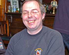 John smiling - obviously before the game